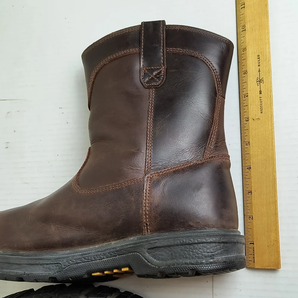 Herman Survivors 8 Men's Dark Brown Leather Plower Waterproof Pull Work  Boots